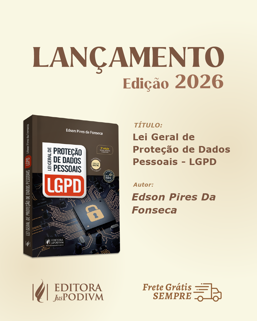 Lançamento da 5ª edição do livro Lei Geral de Proteção de Dados Pessoais - LGPD